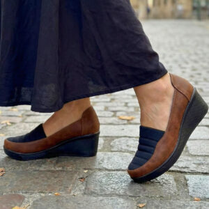 Kadın Anne Ayakkabısı Ortopedik Dolgu Topuk – Rahat Günlük Slip-On Model